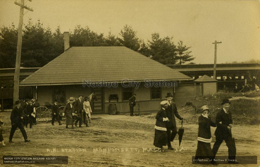 Postcard: Railroad Station, Monponsett, Massachusetts